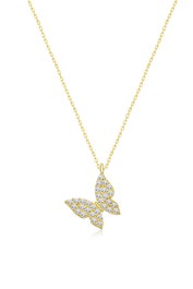 Heliophilia Silver Collar de Plata de Ley 925 con Circón en Oro y Blanco